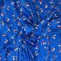 Preview: Viskosesatin bedruckt Blumen blau